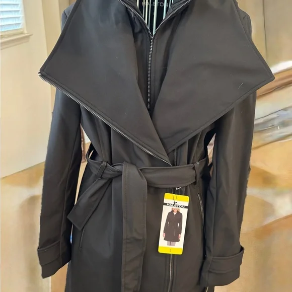 Halston Heritage Black Trench Coat - Picture 7 of 8